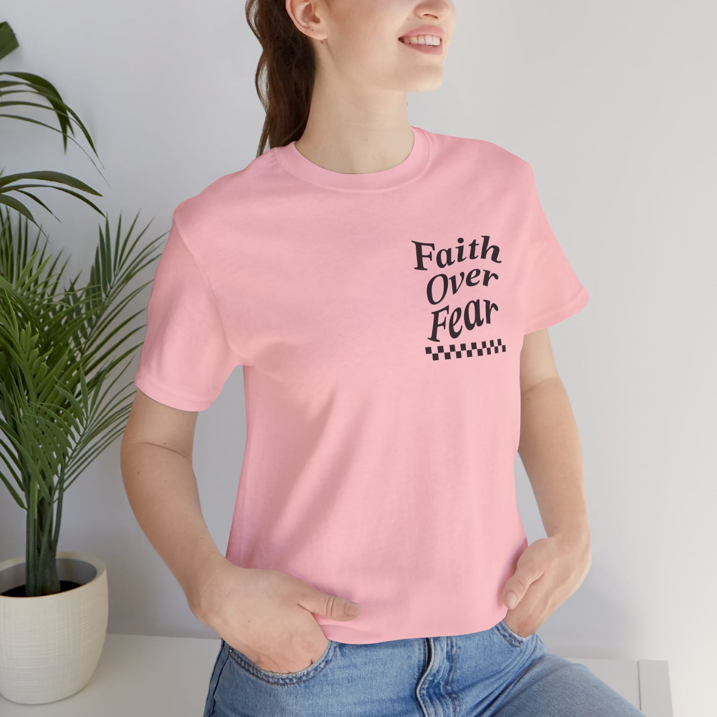 Faith Over Fear Jersey Short Sleeve Tee - Kingdom Culture Threads