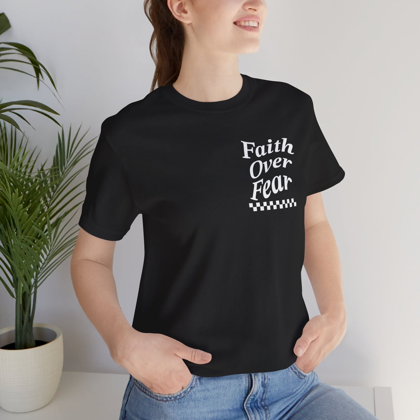 Faith Over Fear Jersey Short Sleeve Tee - Kingdom Culture Threads