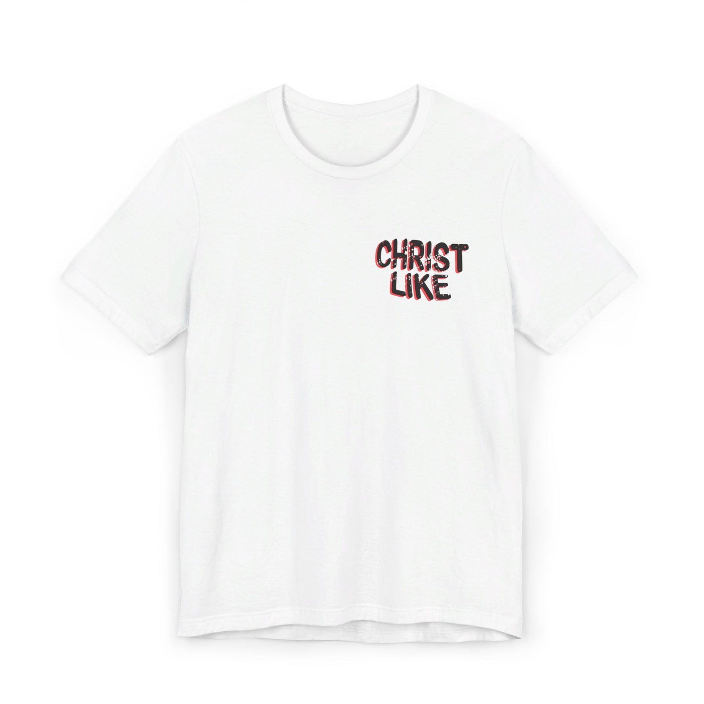 Christ Like Jersey Short Sleeve Tee (Red Font) - Kingdom Culture Threads