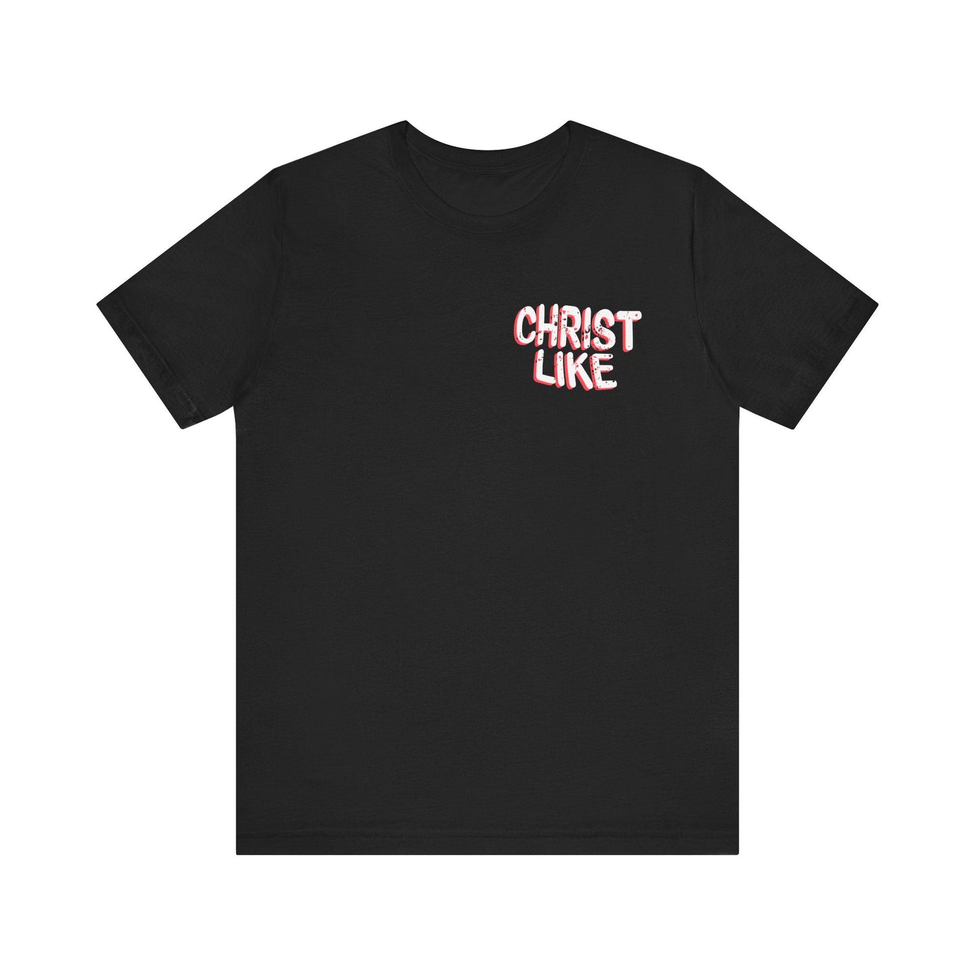 Christ Like Jersey Short Sleeve Tee (Red Font) - Kingdom Culture Threads