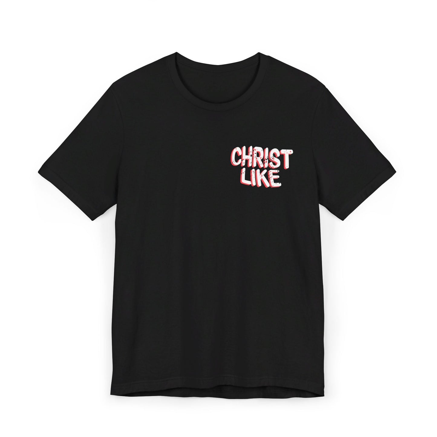 Christ Like Jersey Short Sleeve Tee (Red Font) - Kingdom Culture Threads