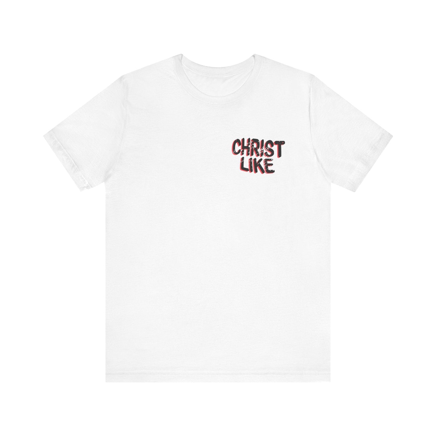 Christ Like Jersey Short Sleeve Tee (Red Font) - Kingdom Culture Threads