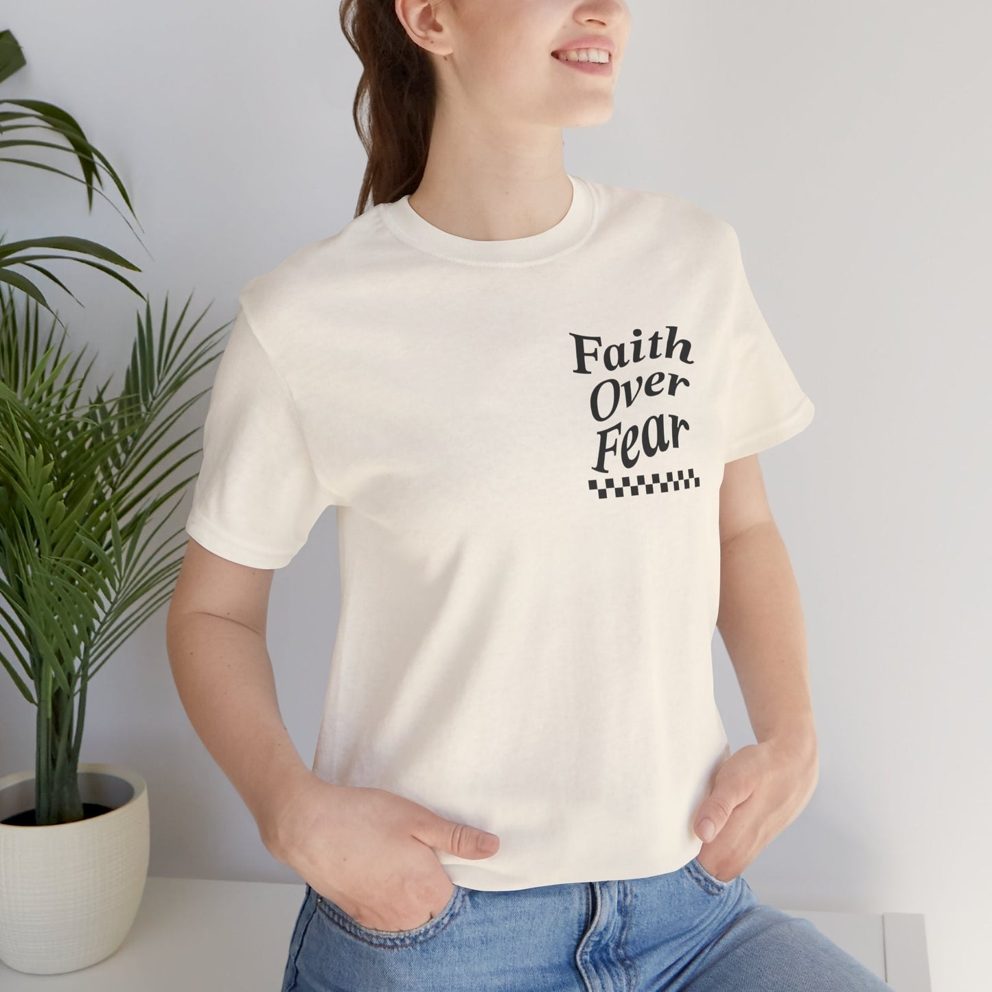 Faith Over Fear Jersey Short Sleeve Tee - Kingdom Culture Threads