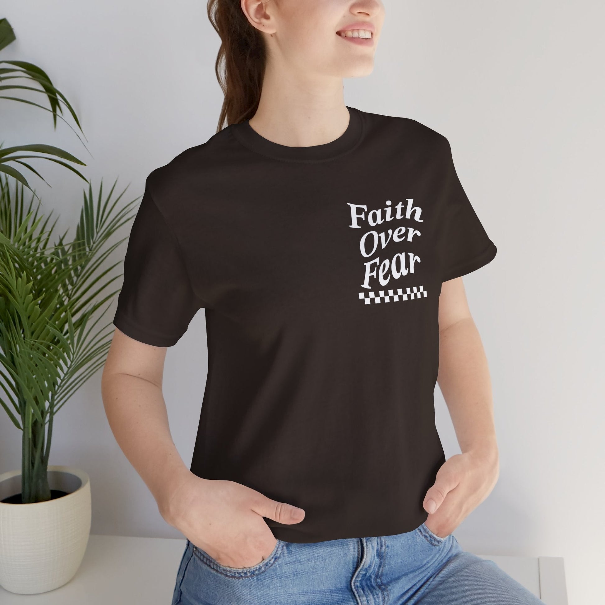 Faith Over Fear Jersey Short Sleeve Tee - Kingdom Culture Threads